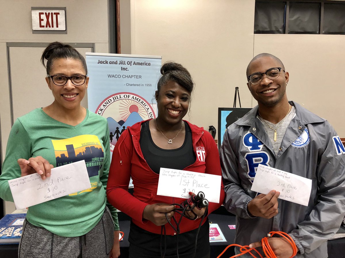WacoJNJ's tweet photo. Congratulations to this year’s winners of the 2019 Jump Rope for a Healthy Heart sponsored by the Waco Chapter of Jack &amp; Jill at the DST 2019 Healthy Soul Food Cooking Demonstration. @JackandJillInc @WacoJNJ https://t.co/mYyyxX5ymr