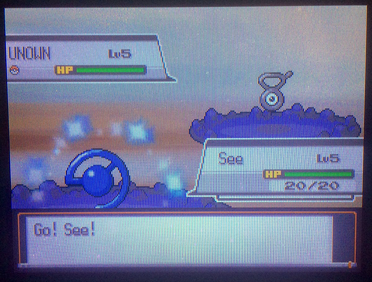 speed0373's tweet photo. Shiny Unown C after only 1233 RE in SoulSilver! Its for the Unown Challenge 2019, so now I need to figure out what to hunt next :D #UC2019 https://t.co/rnnwLPG0De
