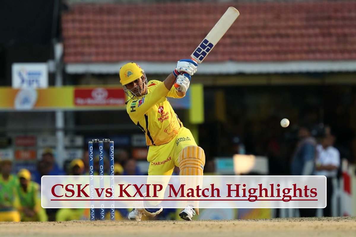 MYCricketTown's tweet photo. Check out the highlights of 18th match of #IPL2019 between @ChennaiIPL  vs @lionsdenkxip played at MA Chidambaram Stadium, Chennai on  6th April 2019
#CSKvsKXIP #VIVOIPL2019 #CSK 
Watch:- https://t.co/Awnh7xj921 https://t.co/BtkRc5UbjW