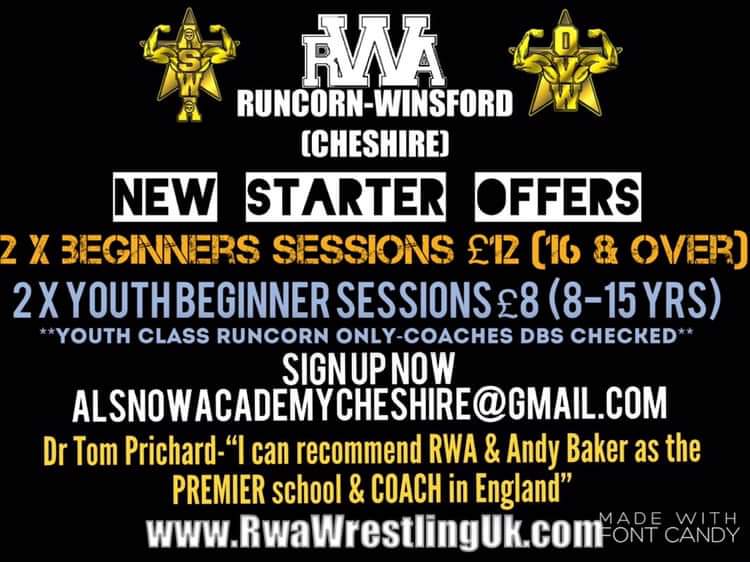 RWAJonAlexander's tweet photo. #Wrestlemania season got you inspired to be a #ProWrestler? If you are in northwest England you have an @ovwrestling @IMPACTWRESTLING affiliated school on your doorstep! @RwaWrestlingUk recommended by @drtomprichard @Hustler2754 @TheRealAlSnow and has an offer for new starters 👀 https://t.co/Qlpzyyhcs6