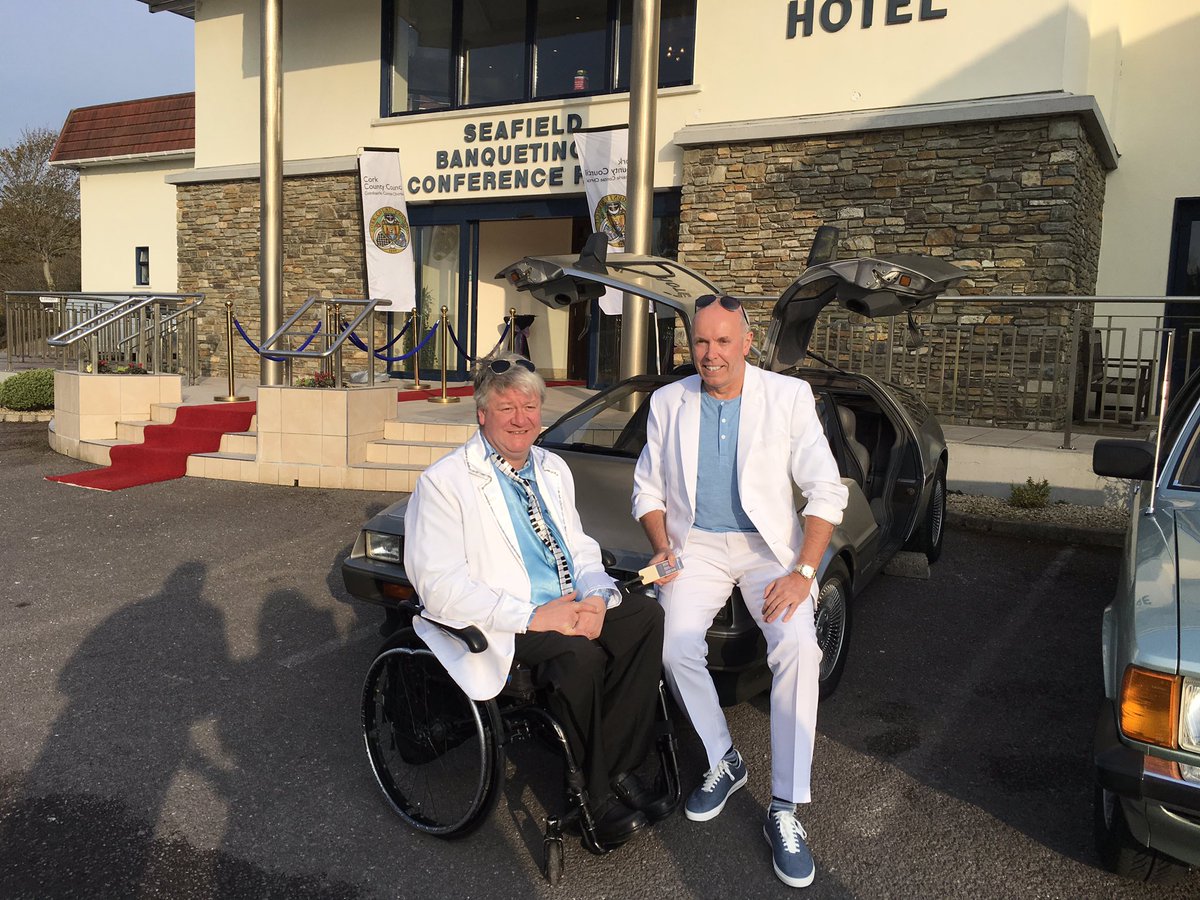 Corkcoco's tweet photo. Enormous thanks to Ballincollig Vintage Club for bringing their beautiful cars especially their DMC DeLorean #Rewindtothe80s https://t.co/AALa6WP31N