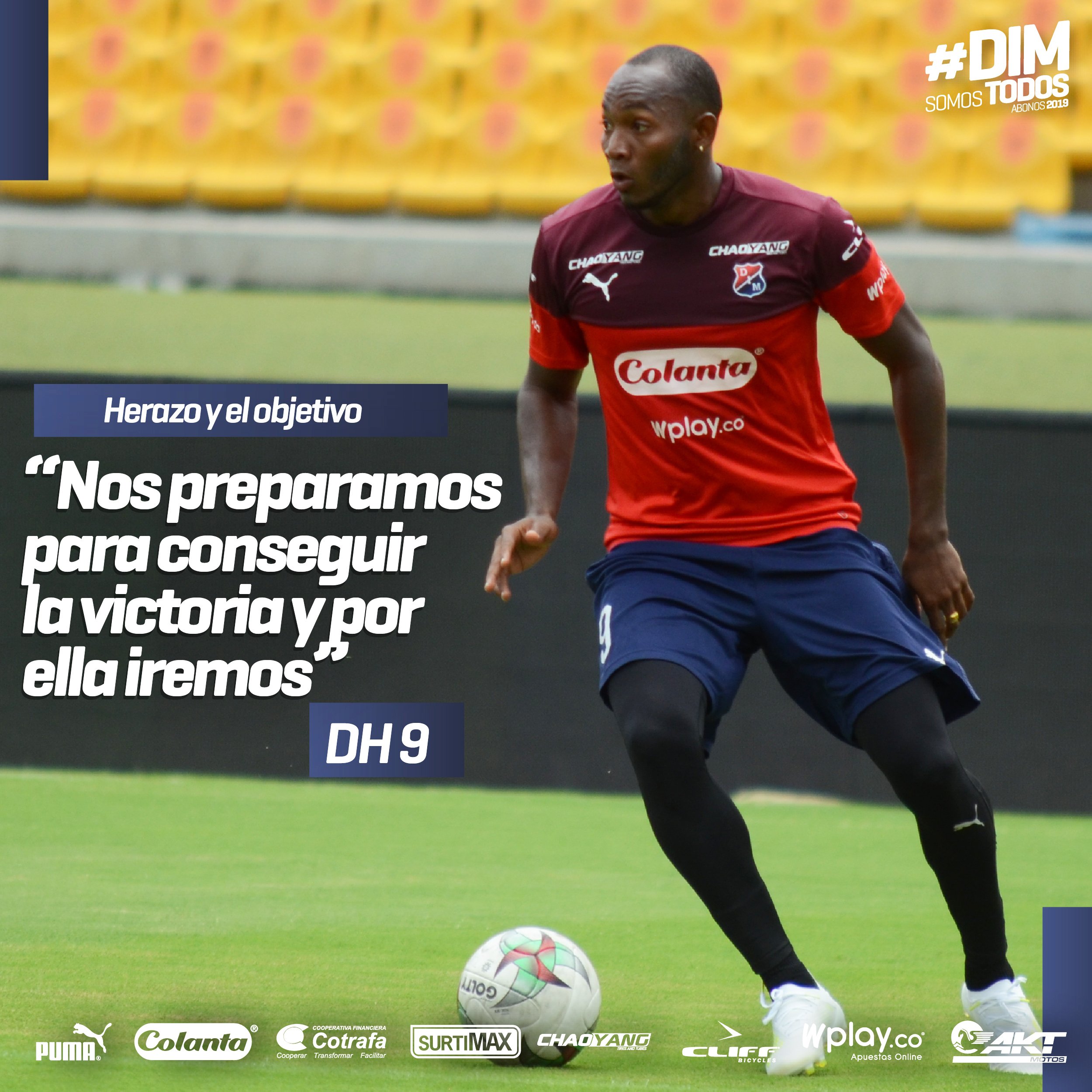 DIM on Twitter: "⚽ #PrensaDIM | 🔊 Diego #Herazo 💬 "Cada uno dará lo mejor  para alcanzar lo que todos queremos". 🔴🔵 #DIMSomosTodos | 🙌  https://t.co/TzfKJebHA8" / Twitter