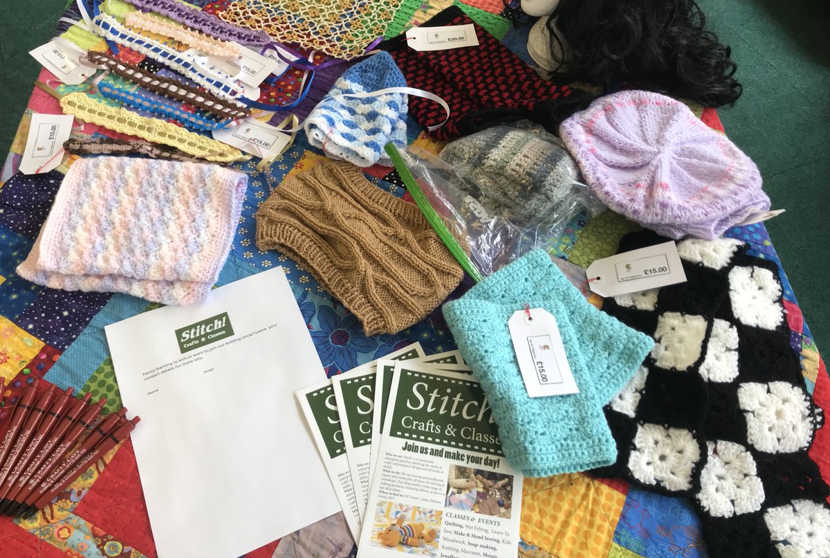 StitchN13's tweet photo. Thank you to everyone who popped in to see us today! A big thanks to Denise Burrows @TheNaturalYarnBarn, Frankie @crafterscoolclub, Kay Dudman @ Crafty Cavy, Liz Fish with her recycled shirt dresses for showing their wares &amp; skills today 👏 and Amelia Colvin for all her hard work https://t.co/DcfaRRjGqk