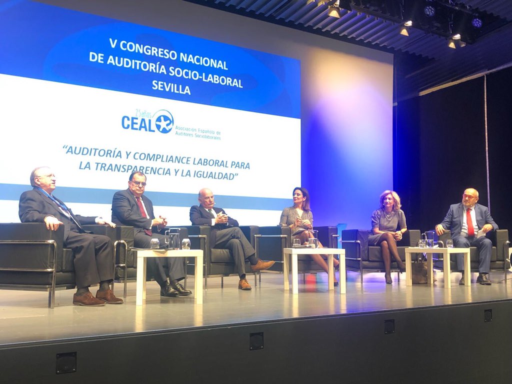 Hemos tenido el honor de participar en  el V Congreso de Auditoría Sociolaboral .
Gracias a nuestros socios ponentes : <a href="/sandra_cid_/">Sandra Cid</a>  Ángels Calavia, Emilio del Bas a <a href="/Silviajato/">Silvia Jato</a>  #VcongresoCEAL #Sevilla