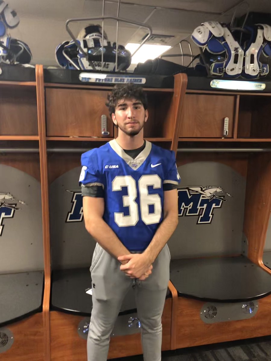 Judson_36's tweet photo. Great time today @MT_FB. Thanks again @coachbeckles! It was great meeting you and spending time together. @DatDude70 @jbeanpoll @Yellowhammer247 @GrindLab @thenaaps #BlueRaiders https://t.co/zcQJ4Y5Eap