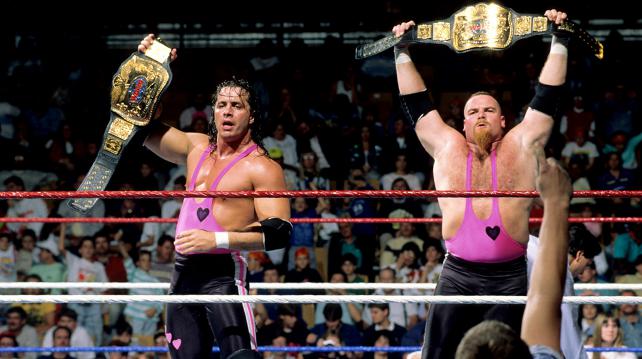 Tonight the #hartfoundation takes their rightful place in the #WWEHOF class 2019. #afamilylegacy #brethitmanhart #jimtheanvilneidhart