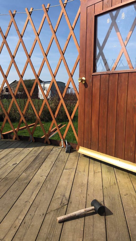 Yurts going up on the camp over the weekend ready for the 2019 season ☀️