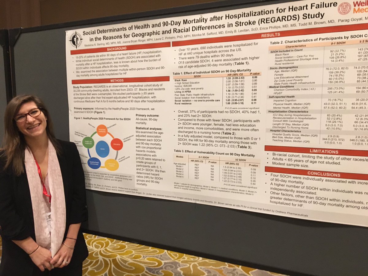 Paul Muntner (@muntnerpaul) on Twitter photo Congratulations to <a href="/mad_sters/">Madeline Sterling, MD, MPH, FAHA</a> for winning the Paul Dudley White award at #QCOR2019 with her poster from the #REGARDS study on 90 day mortality after heart failure hospitalization. Congratulations to <a href="/mad_sters/">Madeline Sterling, MD, MPH, FAHA</a> for winning the Paul Dudley White award at #QCOR2019 with her poster from the #REGARDS study on 90 day mortality after heart failure hospitalization.