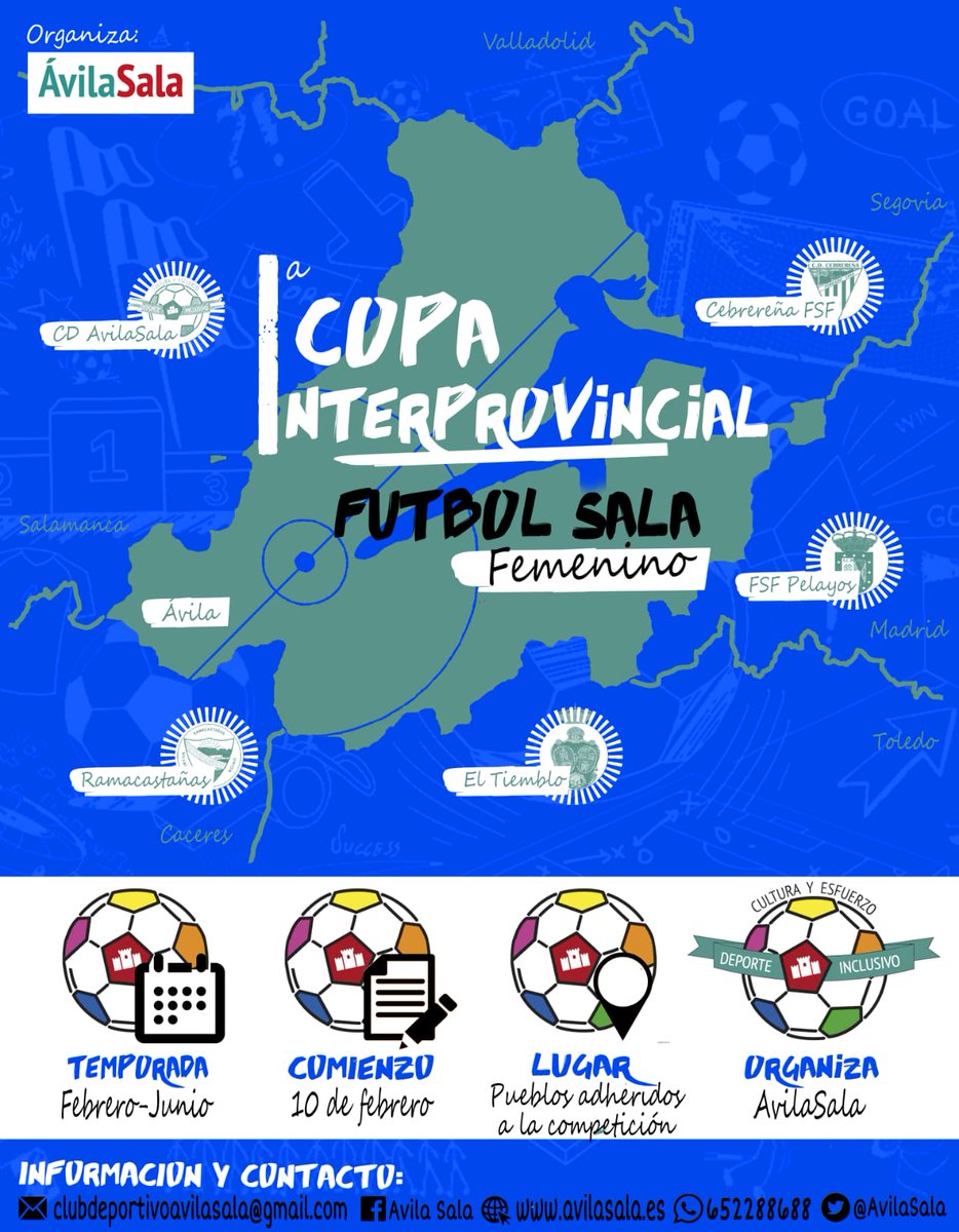AvilaSala_'s tweet photo. La 5.ª jornada de la copa Interprovincial se ha disputado esta tarde en Arenas de San Pedro 
Os dejamos los resultados y la clasificación 

Avilasala B 4 - Pelayos FSF 2
Ramacastañas 4 - El Tiemblo 1

GRACIAS CHICAS!! Fantásticos encuentros los celebrados hoy https://t.co/jLoYgPSh3z