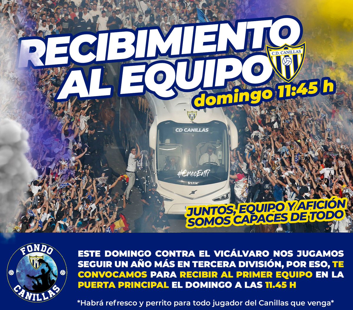FondoCanillas's tweet photo. Recordad familia, mañana a las 11.45 h @CDCanillas 

#NoPyroNoParty  🔥en https://t.co/728AipmrrC