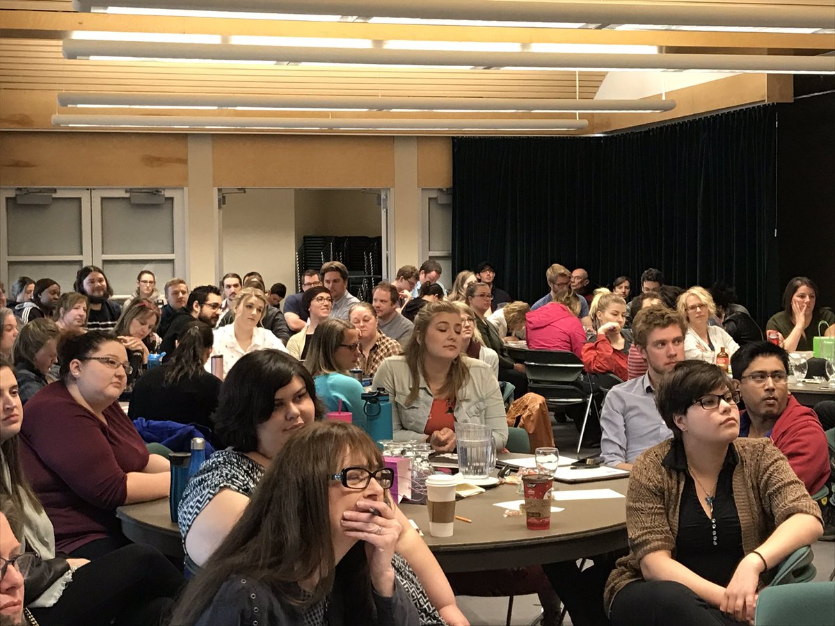 EducationUnbc's tweet photo. What an incredible day!!! #UNBCED Celebration of Learning. April 5th. Congratulations Year 2 Teacher Candidates for successfully completing #EDUC491 &amp; sharing your teaching &amp; learning experiences with Year 1 Candidates, faculty, @EducationUnbc staff &amp; #SD57 staff. #ThisIsUNBC https://t.co/IDigvOmH8E