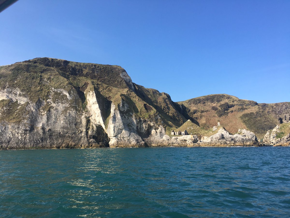 orla_howells's tweet photo. Nice to be at the bottom of the Carrick-A-Rede Rope Bridge rather than the top, beautiful boat trip with #Aquaholics with stunning views of the Causeway Coast ☀️ #GOTterritory @DiscoverNI https://t.co/mVu28phsJg