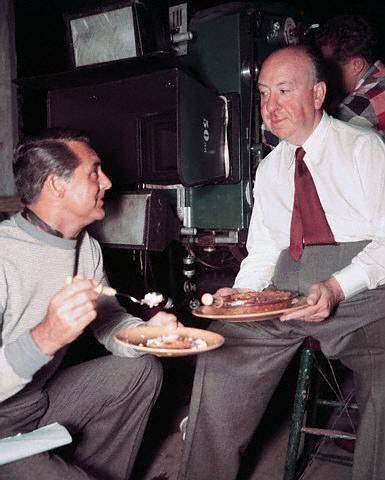 stellahrst's tweet photo. Cary Grant and Alfred Hitchcock taking a lunch break on set “North by Northwest “. https://t.co/znGdvu6klg