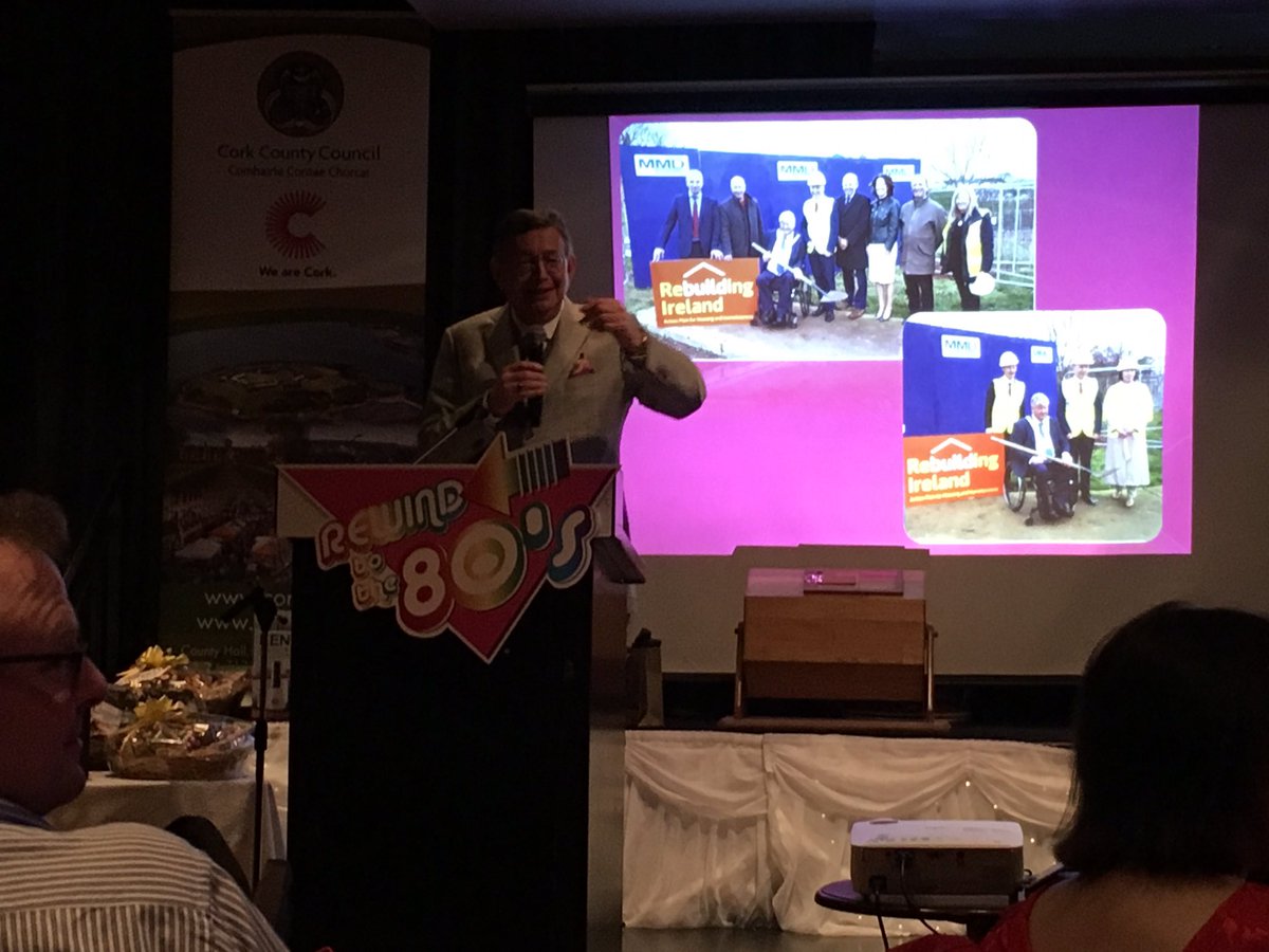 Corkcoco's tweet photo. @mayor_co_cork highlights how his chosen charities are having a real impact on those they serve #Rewindtothe80s https://t.co/0u7vDW0kcj