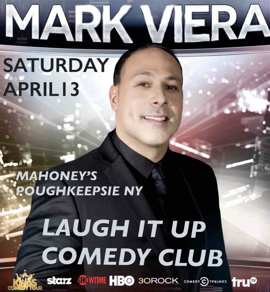 MarkVieraComedy's tweet photo. 💥💥💥LAST CALL💥💥💥 to see me HEADLINING Saturday APRIL 13th @Laughitupcc #poughkeepsie NY! Tickets ONLY $20 and are almost SOLD OUT!!! DO YOU HAVE YOUR TICKETS? https://t.co/iHeHYPjTpK #markviera #funny #thelatinassassin #nyking #comedy #laugh #saturday https://t.co/ybBAGOi0TJ