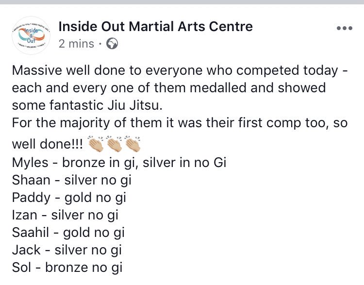 HollieRowley's tweet photo. So impressed with my students getting it done today at @EmpireGrappling - another great comp, Jake! Relax now and enjoy #WrestleMania weekend!!! https://t.co/4QrS8cBcsJ