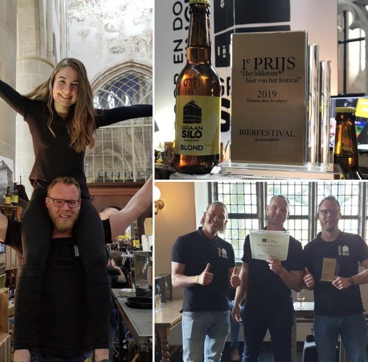 Beste bier van het bierfestival Groningen gekozen door de vakjury. Graansilo blond #trots op mijn collega’s. Verkrijgbaar bij ⁦@jumbo_groningen⁩