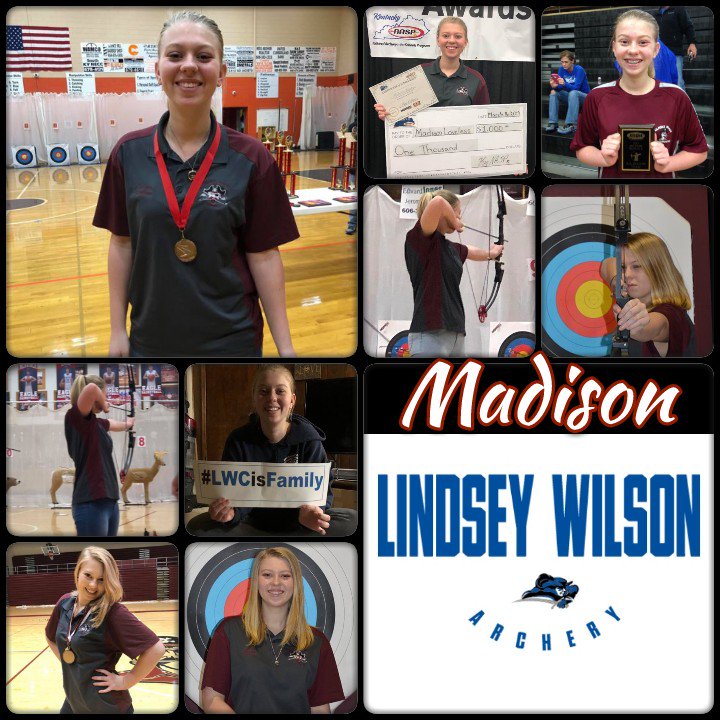 We are happy to announce the commitment of Madison Loveless of Pulaski Co HS. She comes to LWC Archery and will be a Recurve archer come Fall. She has been underguidance of coaches Ricky &amp; Sharon Loveless. Please welcome Madison to our Blue Raider family! 🎯 #LWCArchery #commit
