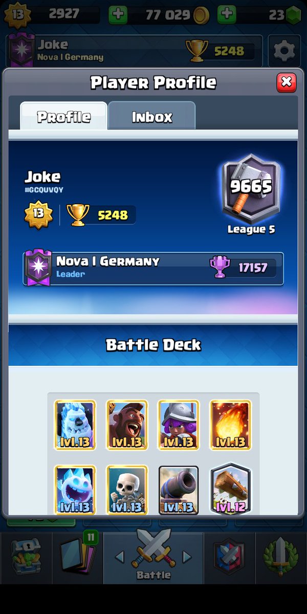 _JokeCr's tweet photo. @ClashRoyale It's been a week now, but i start to feel depressed. One ranking for all would be appreciated. TY https://t.co/1jJJO8mU8d