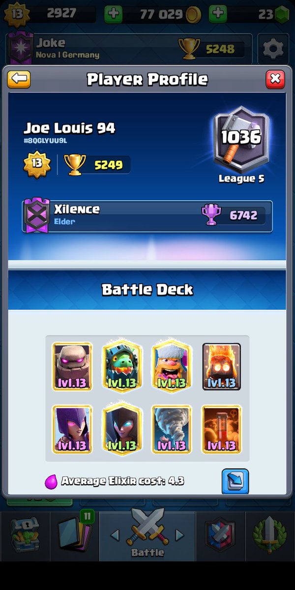 _JokeCr's tweet photo. @ClashRoyale It's been a week now, but i start to feel depressed. One ranking for all would be appreciated. TY https://t.co/1jJJO8mU8d