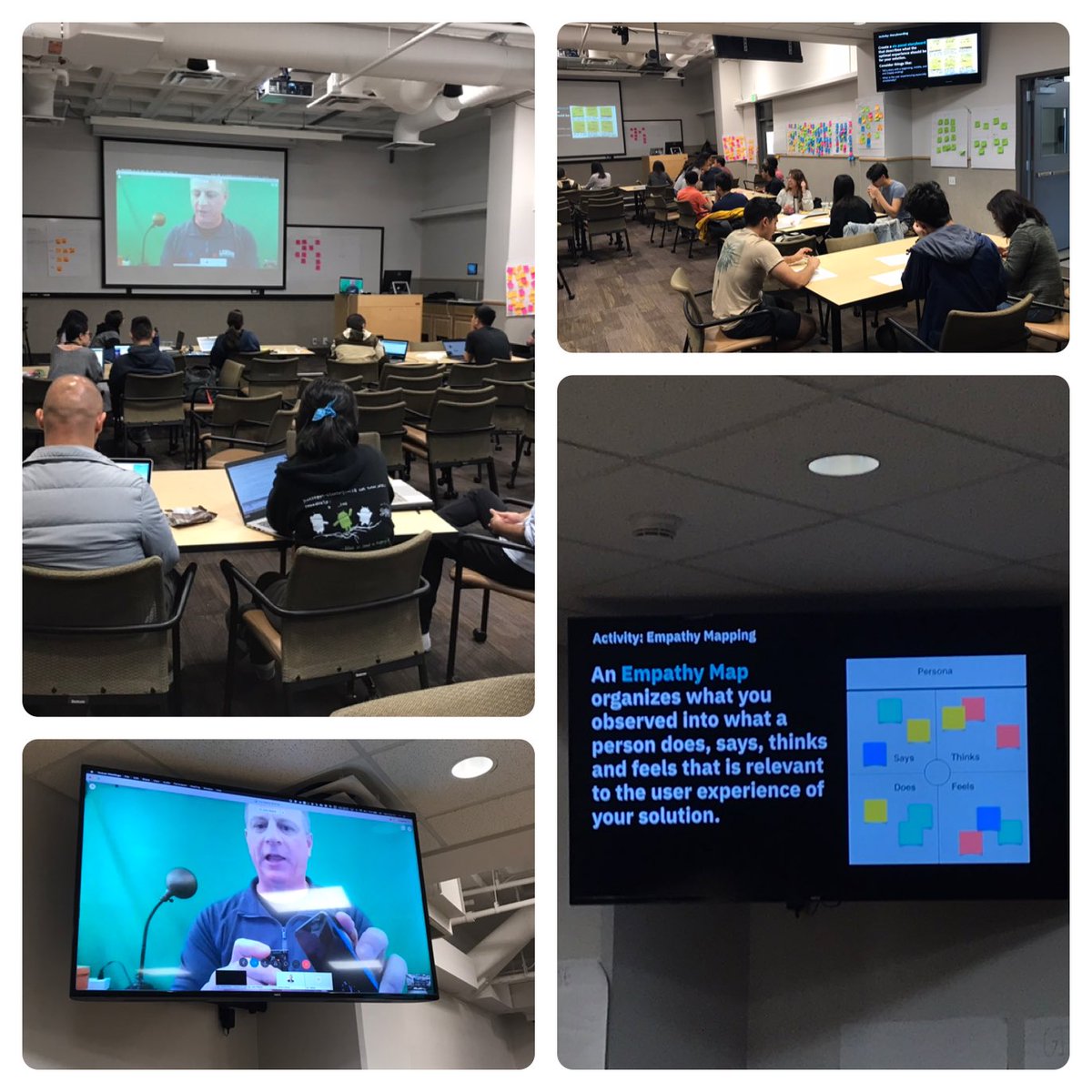 CHarmon823's tweet photo. #techforgood - design thinking concepts and technology workshops covering #IoT #AI #MachineLearning #NLP and so much more! @UCSDJacobs students hacking their way to winning the #UCSD ECE design competition! #IBMoncampus #IBMatUCSD #callforcode https://t.co/dblH4aDlCt