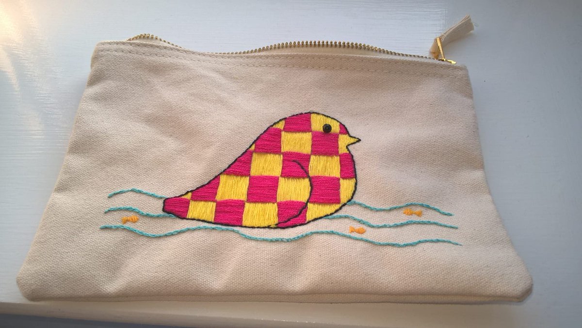 Thanks for the embroidery lesson <a href="/LondonCraftClub/">London Craft Club</a>. Rubber Duck Goes to Sea is complete!