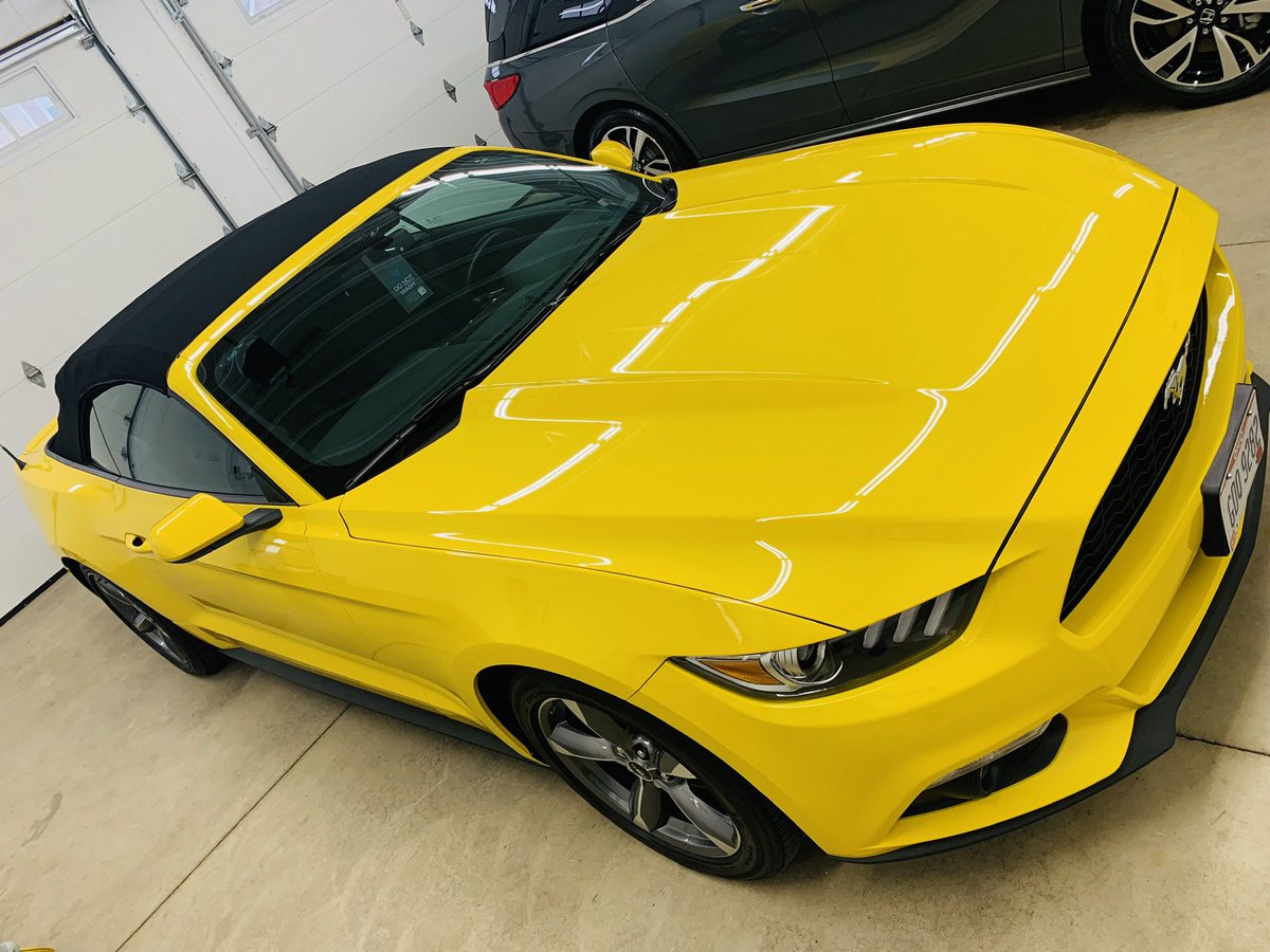 SS_Auto_Detail's tweet photo. Spring is here. Perfect time to OptiCoat this sun yellow mustang! #ssautodetailingllc #opticoat #mustang https://t.co/CFTCowC09Q