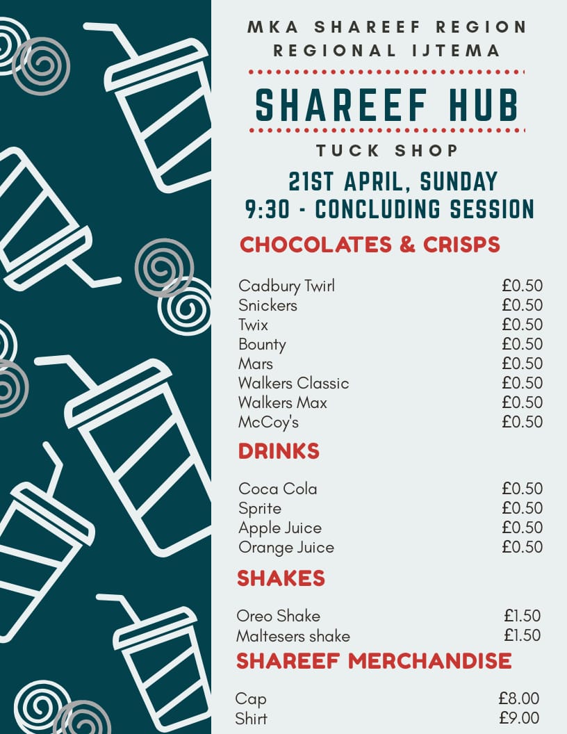 AMYA_Shareef's tweet photo. Check out #ShareefHub at #ShareefRegion Regional Ijtema on the 21st of April, Sunday.

#IjtemaUK2019 https://t.co/LlyQUXQHRZ
