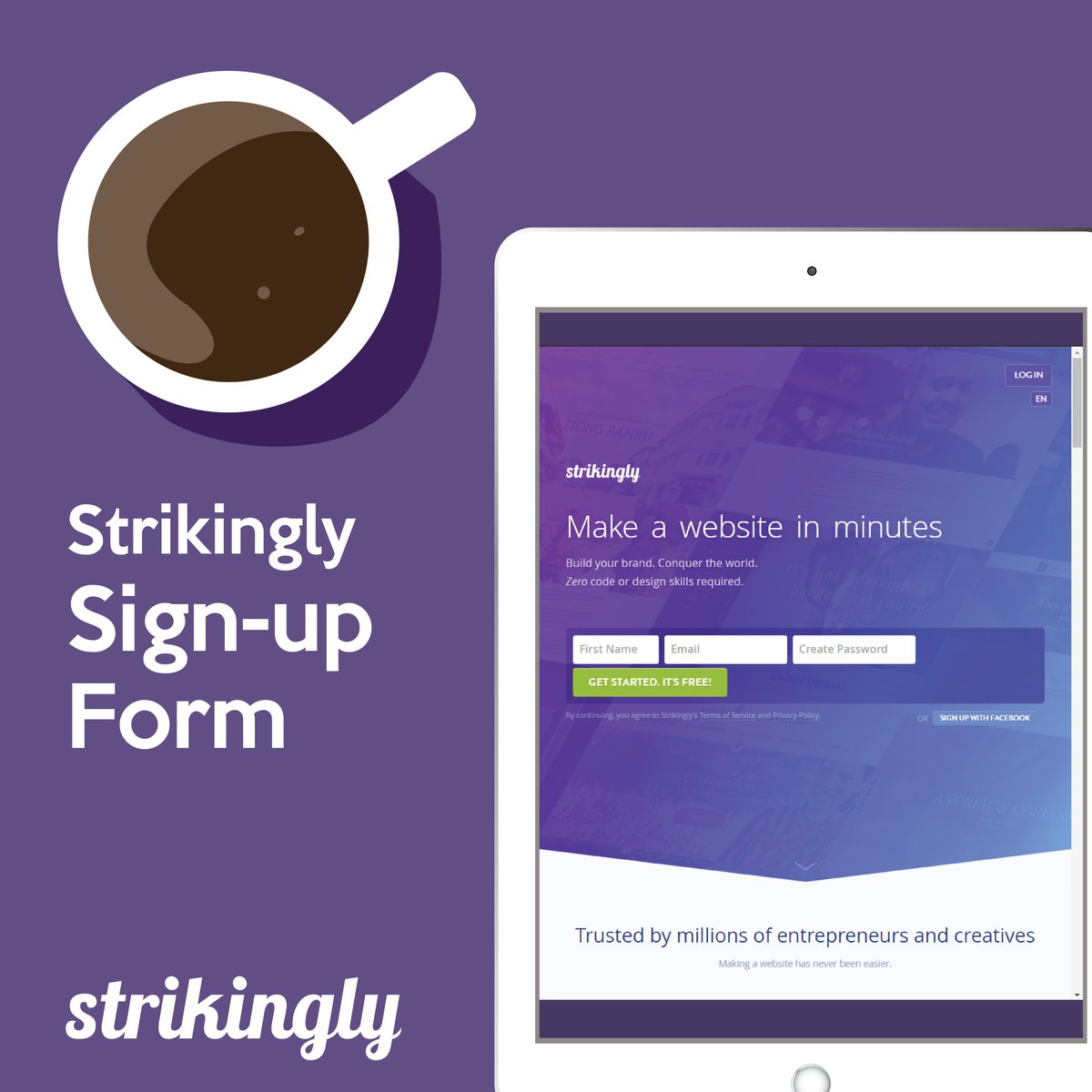 strikingly's tweet image. Email newsletters are mighty tool for reaching out to people and to your customers. Let your site visitors signup to receive important news and fresh updates from you! #signupform #website #websitebuilder #Strikingly