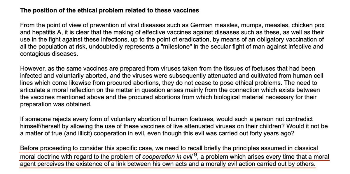 'The Position Of The Ethical Problem Related To These Vaccines.'