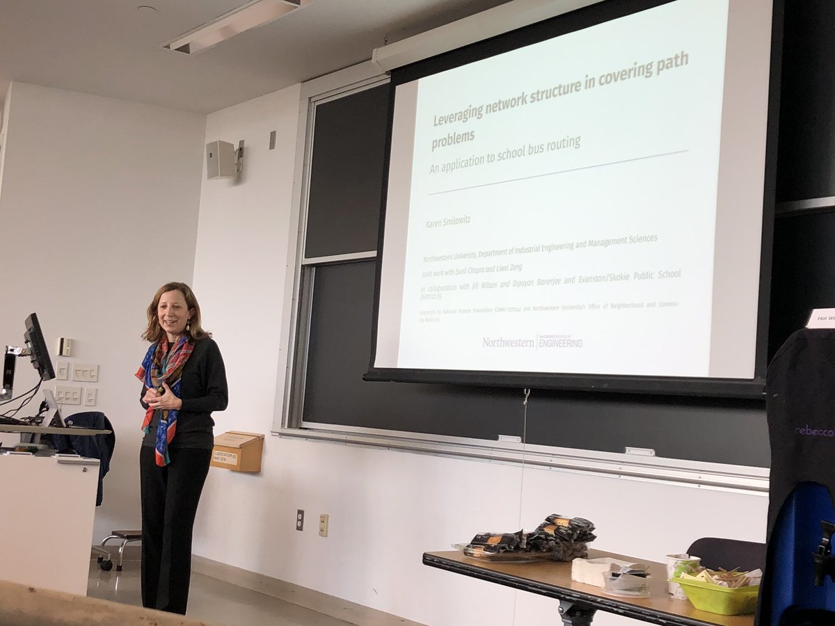 INFORMSNEU's tweet photo. Yesterday our #optimizeyourconnection session was joined by Prof. @Ksmilowitz from @NorthwesternU. We had a great time talking about her research work, her role as an editor, and tips on writing journal papers. Thanks to everyone who attended! https://t.co/otNkYV24TG