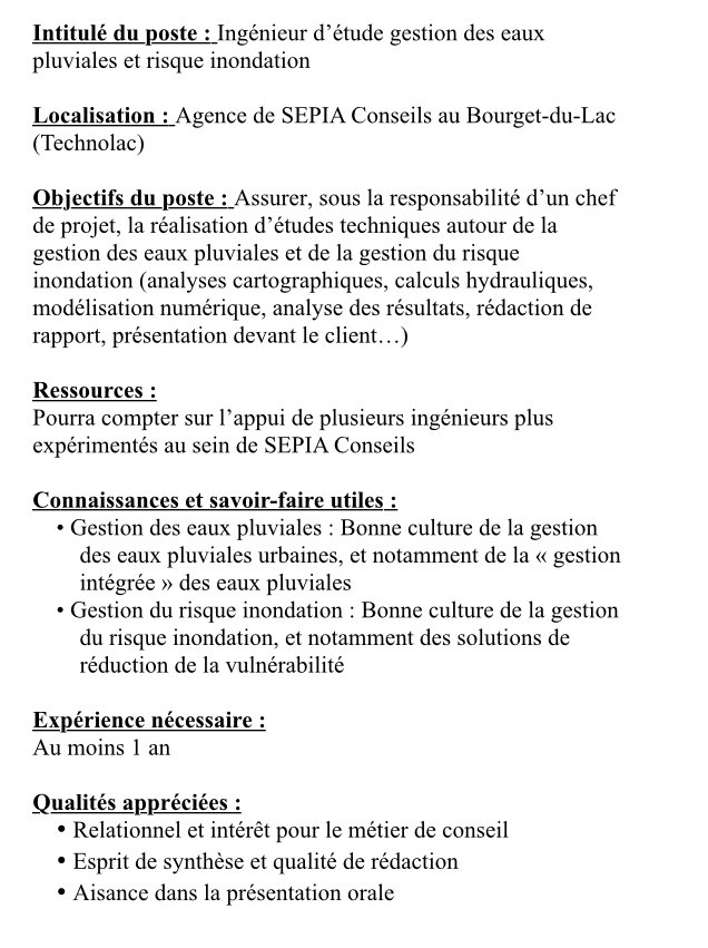 SEPIA_Conseils's tweet photo. ... et recrute également un chargé d’étude #inondations et #eauxpluviales pour l’agence du Bourget du lac  #rejoigneznous https://t.co/3k7zLftENp