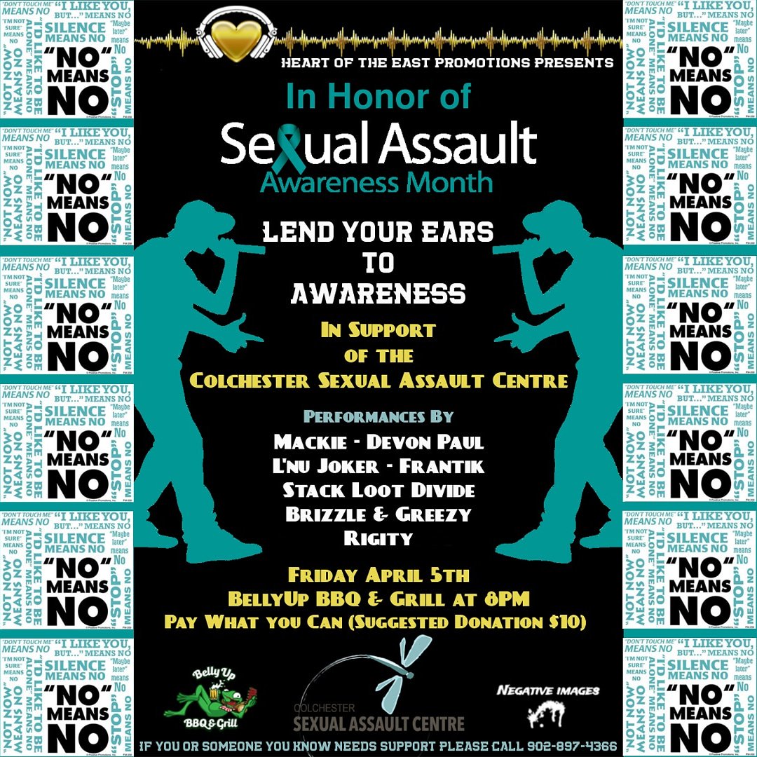 Last night we raised over $1000 for the Colchester Sexual Assault Centre!
Thank you to everyone who came out and supported this great cause.
And a special thank you to @LenoreZannNDP it was truly our honor to meet you. 
#iAsk #metoo #NoMeansNo #community #support #hiphop #SAAM
