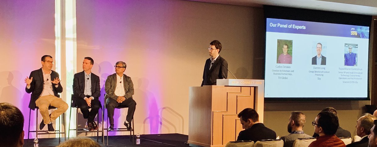 sdehe's tweet image. Very insightful panel going thru cloud and AI disruption in media workflows based on #aibm last trend report. @Avid #AvidConnect2019