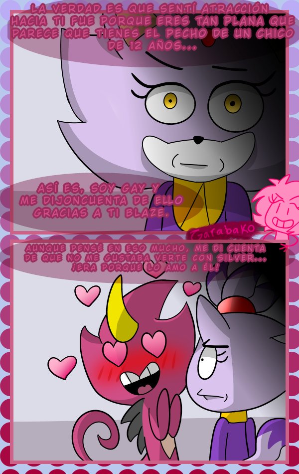Garabak0's tweet photo. 💜Partes finales del cómic: #EspiosCrush o #EspiosSecretLove 💜
#EspioTheChameleon #BlazeTheCat #EspioXBlaze #MinakosDraws #Garabako #MinakosDoodles #InAHeartbreakReferency #Espilver #EspioXSilver #SilverTheHedgehogCameo https://t.co/EfEYQWKQpn