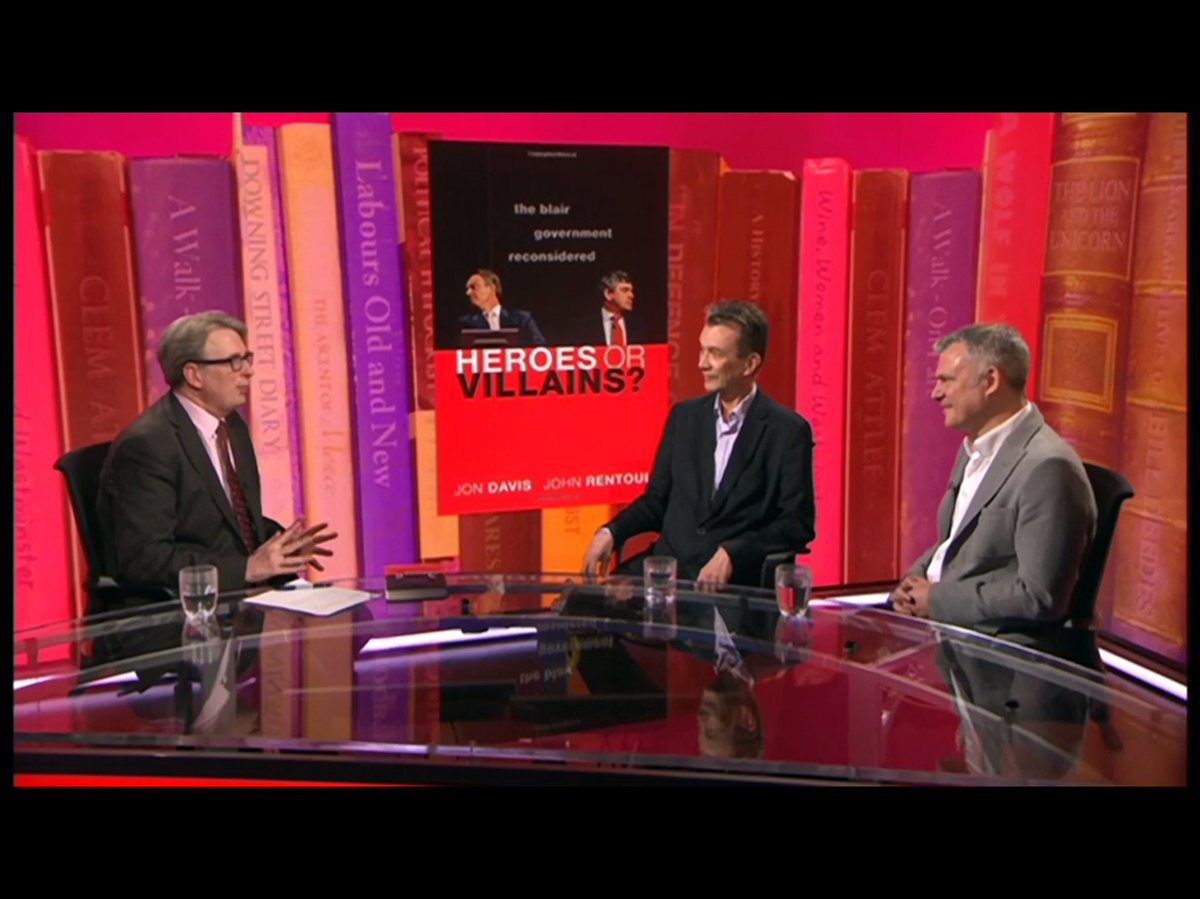 JonDavis73's tweet image. Lovely to be invited on @DArcyTiP BOOKtalk to discuss @JohnRentoul & my new book 'Heroes or Villains?: The Blair Government Reconsidered'
bbc.co.uk/iplayer/episod…