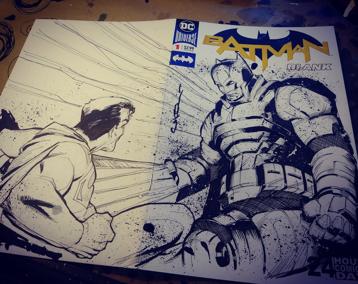 'My mothers name is Martha!' #artiste #art #batmanvsuperman #brucewayne #superman #blanksketchcover #blackandwhite #batmanarmor #commission #C2E2 @c2e2 #coverartist #marthawayne #marthakent