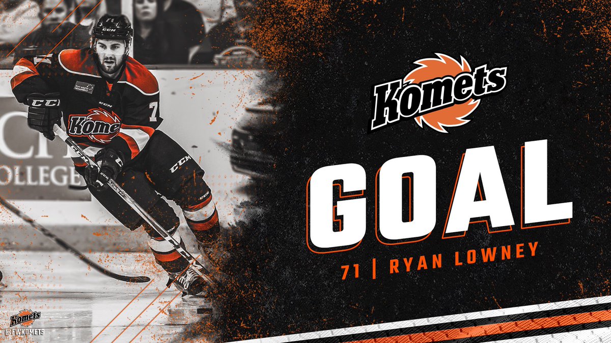 FWKomets's tweet photo. 🚨GOAL!🚨

Lowney from Kamrass! Komets up 1-0 with 14 to play in the first! https://t.co/28QgV4xNbq