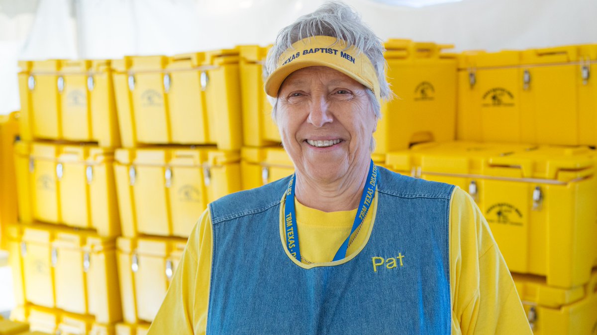 sendrelief's tweet image. Pat Hollis has been involved with SBDR for 20 years and she says, "It's not me, it's us and we're all here to serve the Lord." Thank you, Pat! Your service has blessed so many. #BehindtheService