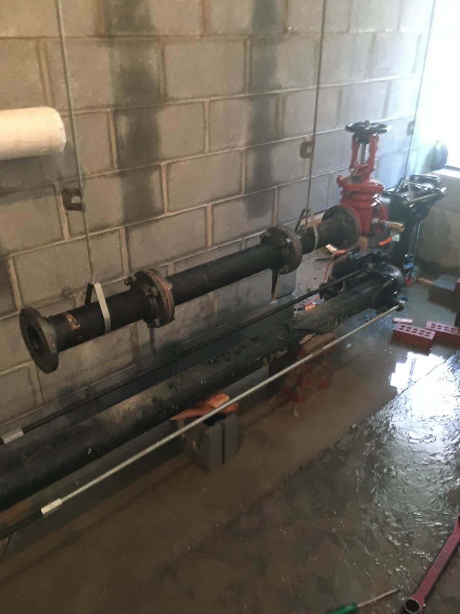 AMConstruction4's tweet image. crew Installed 3" meter set up for 24 Family