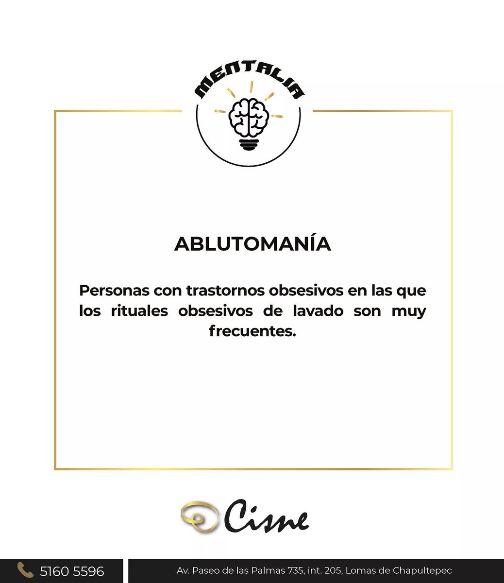 Bienvenido a la sección #Mentalia, donde te aclaramos términos relacionados a tu salud mental. El día de hoy te ayudamos a aclarar qué es la #ablutomanía. #saludmental #trastornosobsesivos #CisneMéxico #RompeElEstigma
