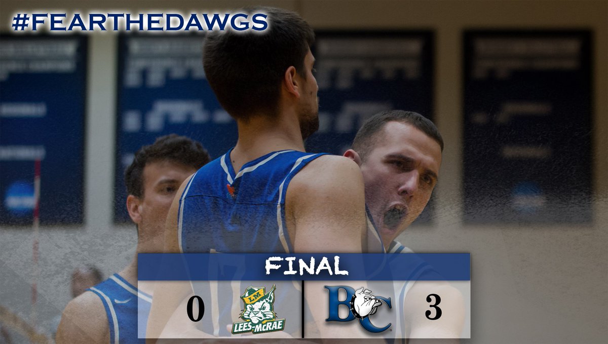 2018-19 @ConfCarolinas Men's Volleyball Regular Season Champions! . @BartonVB (21-4, 14-2) earns share of the league title with a 3-0 road sweep of Lees-McRae! . #FearTheDawgs