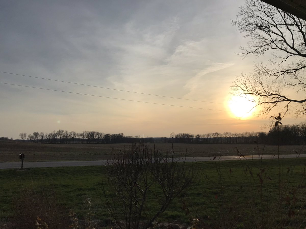 Indiana finally has Spring...At least for today. Beautiful view from my front porch after a soccer filled day. ⚽️🙏🏻☀️