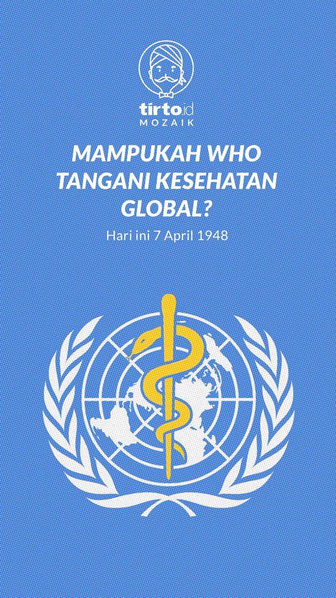 TirtoID's tweet image. Sejak 1950, Hari Kesehatan Dunia dirayakan bertepatan dengan hari lahir WHO. 

Hari Kesehatan Dunia menjadi satu dari delapan kampanye kesehatan global yang dimotori WHO, seperti Hari Tuberkulosis Dunia dan Hari Hepatitis Dunia. #MozaikTirto

tirto.id/dk2E