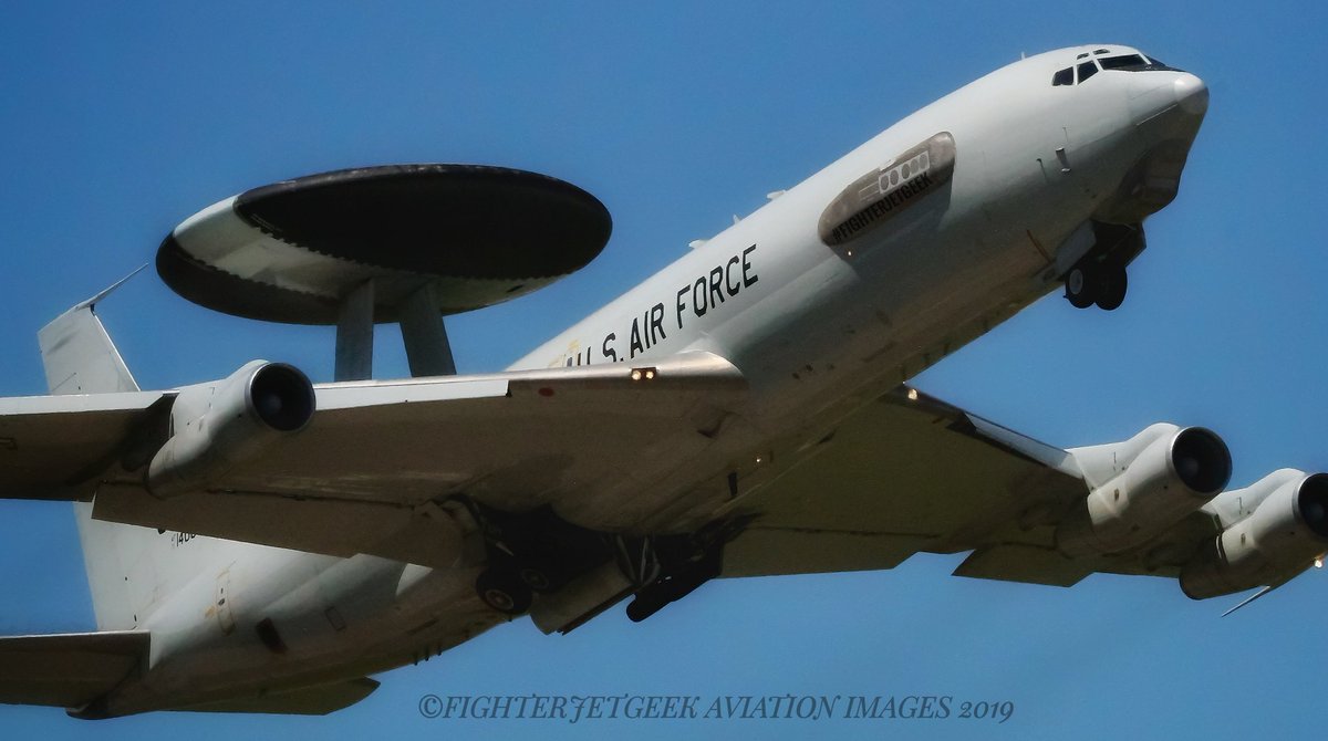 The Fighterjetgeek An E 3b Sentry More Commonly Known As Awacs Captured Just After Getting Airborne While The Landing Gear Is In The Final Moments Of Cycling Up To The Retracted Position