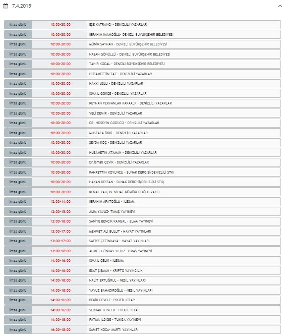 3. Denizli Kitap Fuarı'nda 7 Nisan 2019 Pazar günü (3. Gün) "İmza Günü" olan yazarlar... ⤵ #DenizliKitapFuarı #Denizli #Kitap #imzagünü @denizlibld