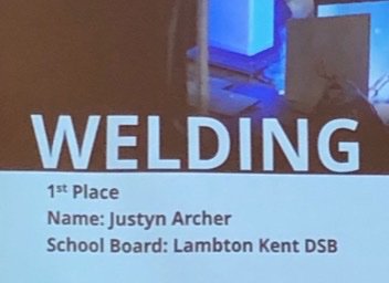 LKDSB_SHSM's tweet image. Congratulations to SHSM students Justyn Archer and Luke Soetemans who won their Skills Ontario qualifying competitions in Welding and Carpentry, respectively!