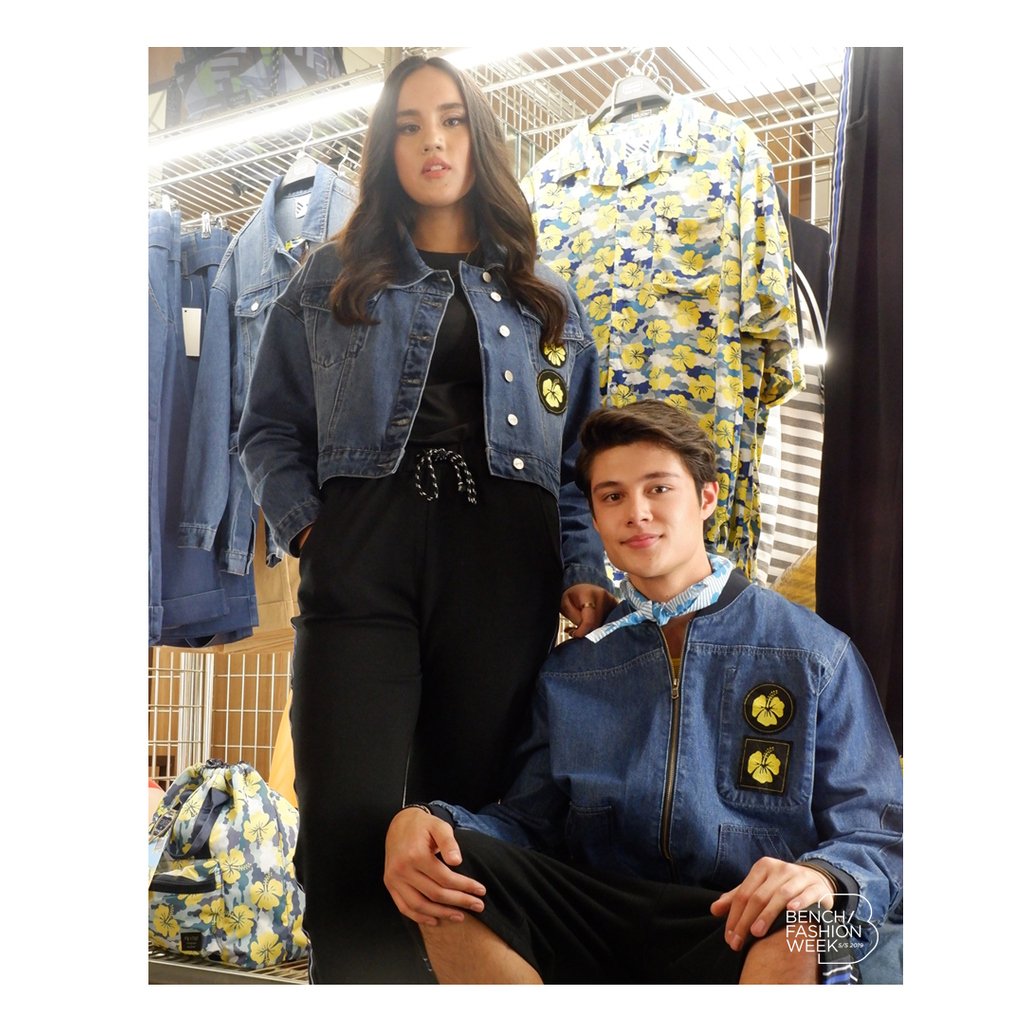 benchtm's tweet photo. 👯‍♂️double trouble 👯 @gomezjuliana_ and @iamrhysmiguel in #RafexBENCH 👁 #BFW_SS19 https://t.co/wLmtFejgJs