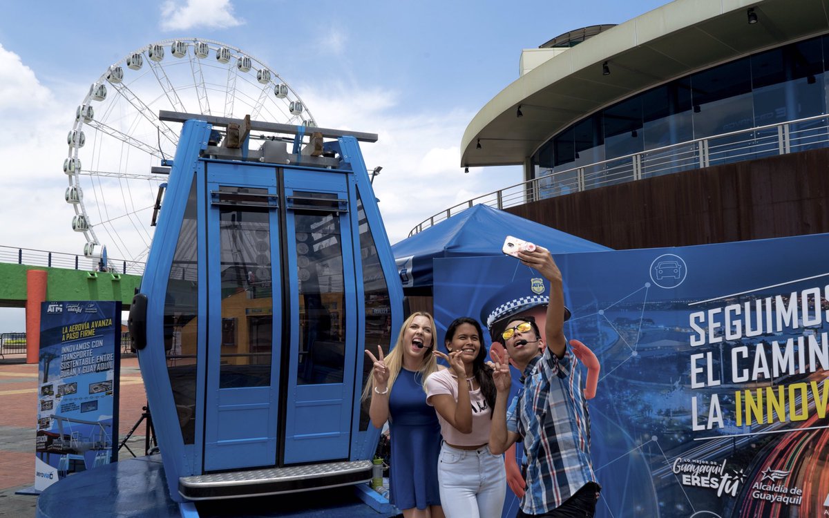 ATMGuayaquil's tweet photo. Nuestro principal objetivo siempre será el bienestar de la comunidad. Por eso te invitamos a conocer el futuro transporte que conectará a Durán con Guayaquil, y además te ayudará a ahorrar ese valioso tiempo de llegar a casa. ¿Y tú, ya lo conociste? 🕶
#ATM #ATMInnova #ATMAerovía https://t.co/f9gteAisDU