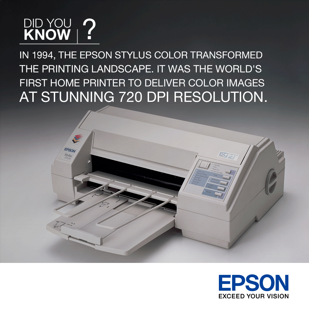 EpsonIndonesia's tweet photo. Epson = Foto. Cetak foto, ya Epson. Penegasan ini hadir sejak Epson mengeluarkan printer inkjet yang memiliki kualitas cetak sangat baik, diawali dengan hadirnya printer inkjet pertama di dunia dengan resolusi 72dpi pada tahun 1994.
#Epson #EpsonIndonesia #printerinkjet https://t.co/YSaGavk4SZ